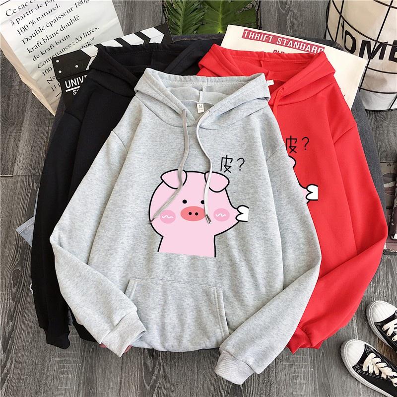 ÁO KHOÁC HOODIE NỈ UNISEX IN LỢN BẸO MÁ BB HOODIE DS1