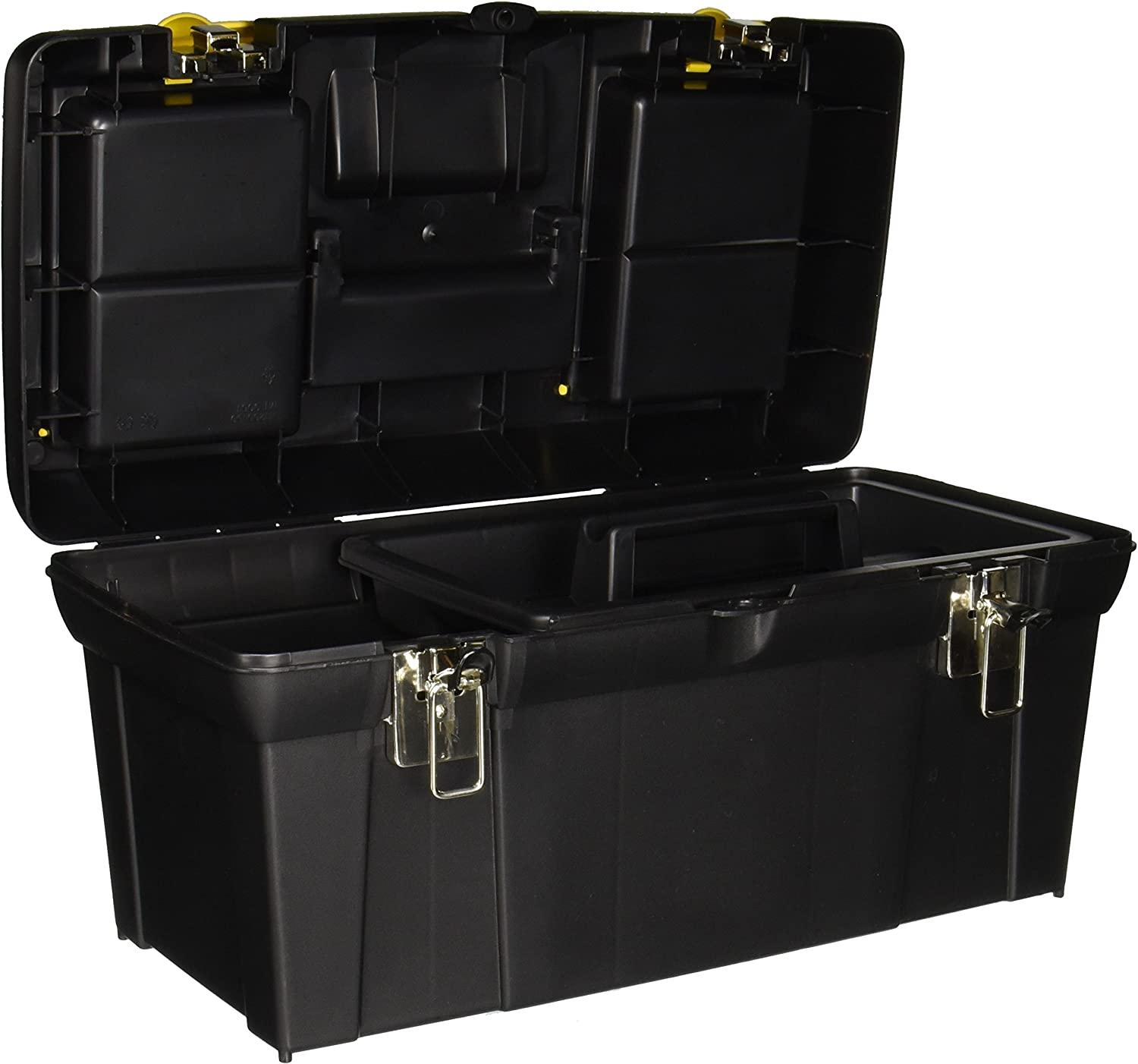 HỘP DỤNG CỤ (NHỰA) 24&quot;/(602X292X284MM) KHÓA SẮT STANLEY STST24113 - HÀNG CHÍNH HÃNG