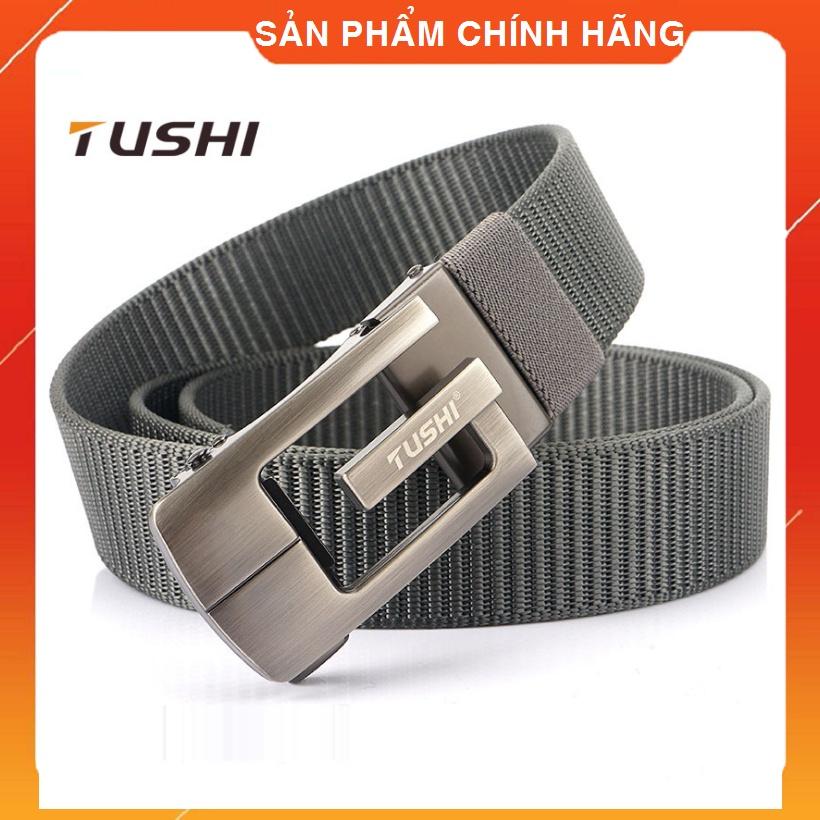 Thắt lưng Nam vải dù_Tushi_khóa tự động sang trọng_tiện lợi, Thắt lưng lính vải bố_siêu bền đẹp