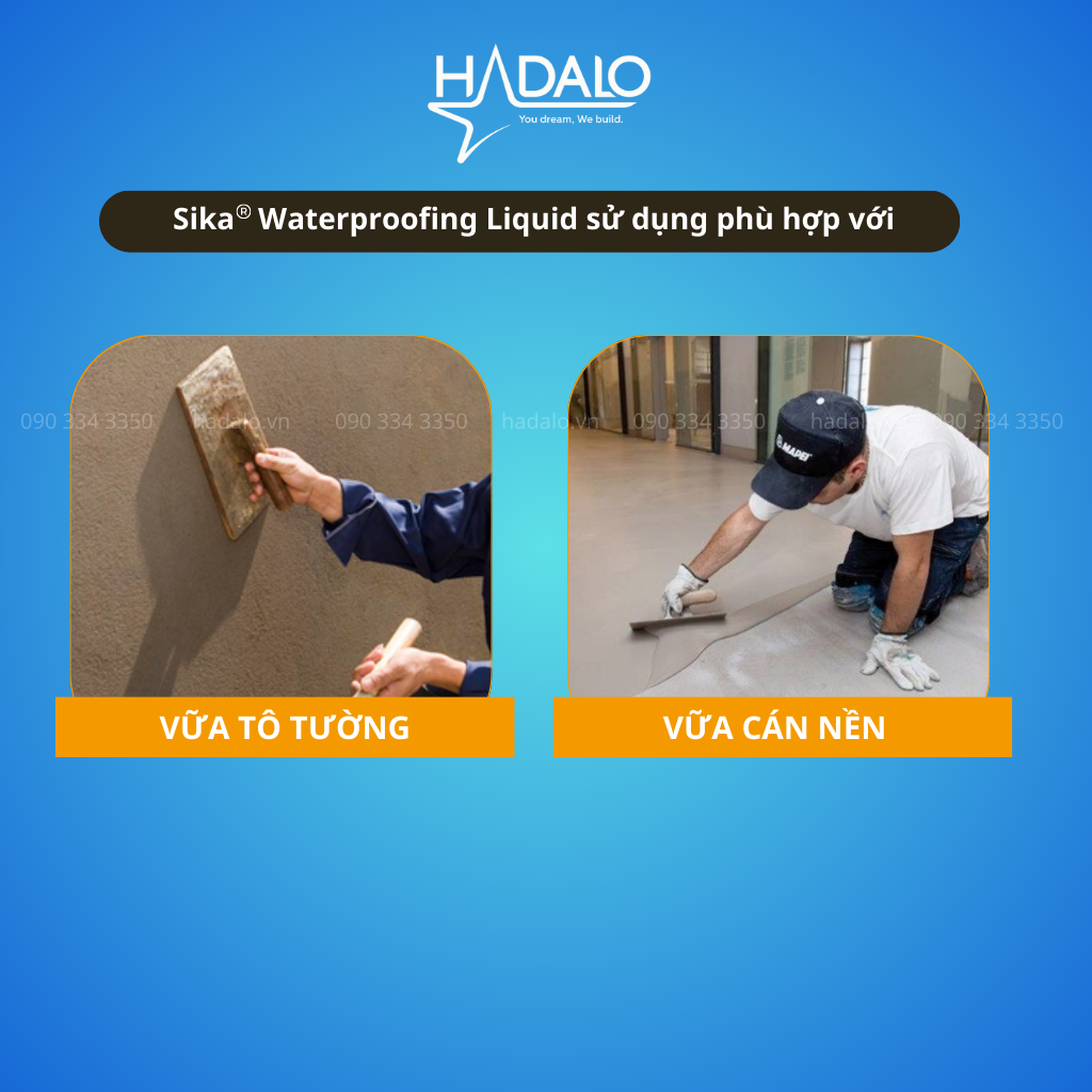 Sika Waterproofing Liquid 5L – Tăng cường chống thấm, tăng độ bền và chống nứt cho vữa