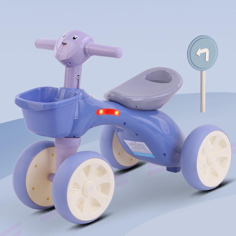 Xe Chòi Chân, Xe Ba Bánh, Bốn Bánh - Mẫu Mới, Hàng Đẹp, Có Đèn, Có Nhạc - 4 Bánh - Màu Tím