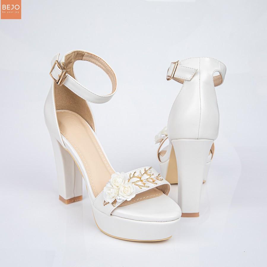 GIÀY CƯỚI - GIÀY CÔ DÂU BEJO H92 3HOA CÀNH VÀNG - WEDDING SHOES