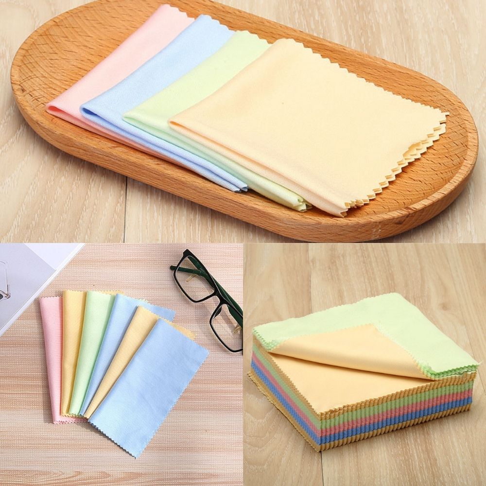 Set 5 khăn lau kính mắt, vải lau kính, đồng hồ điện thoại cotton thoáng khí PK6