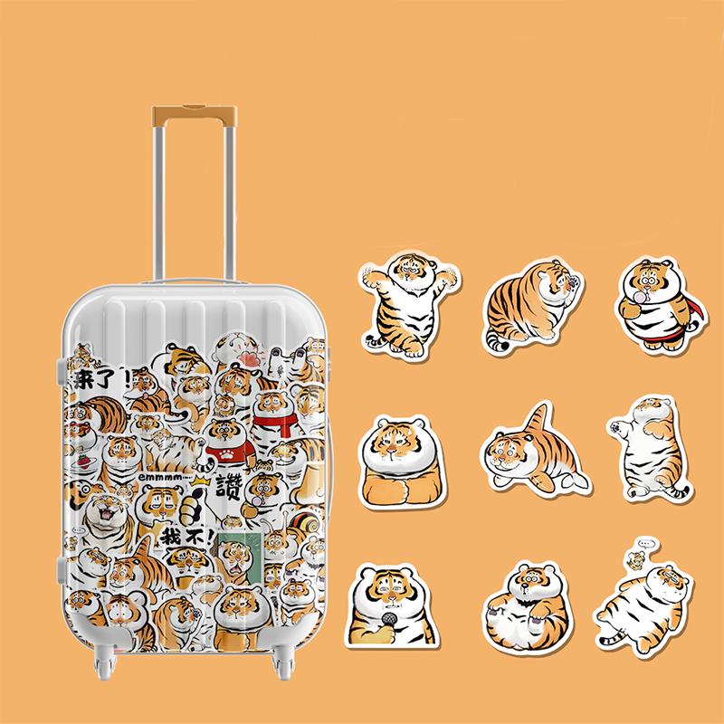 Sticker hổ béo cute Sẵn Hình Dán Trang Trí Mũ Bảo Hiểm Laptop Điện Thoại Ván Trượt Sổ tay Notebook