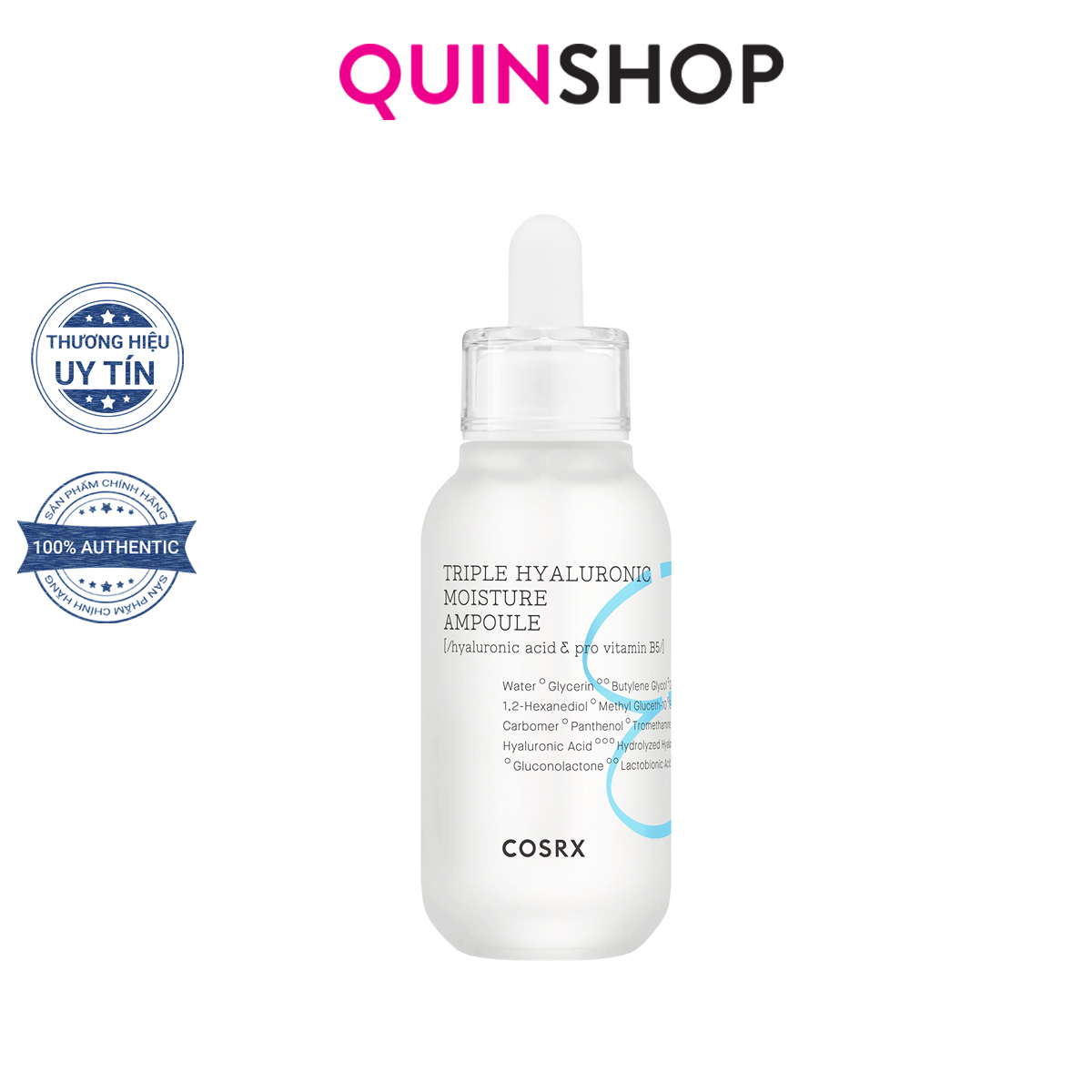 Tinh Chất Cấp Ẩm Hyaluronic Acid + B5 COSRX Hydrium Triple Hyaluronic Moisture Ampoule 40ml