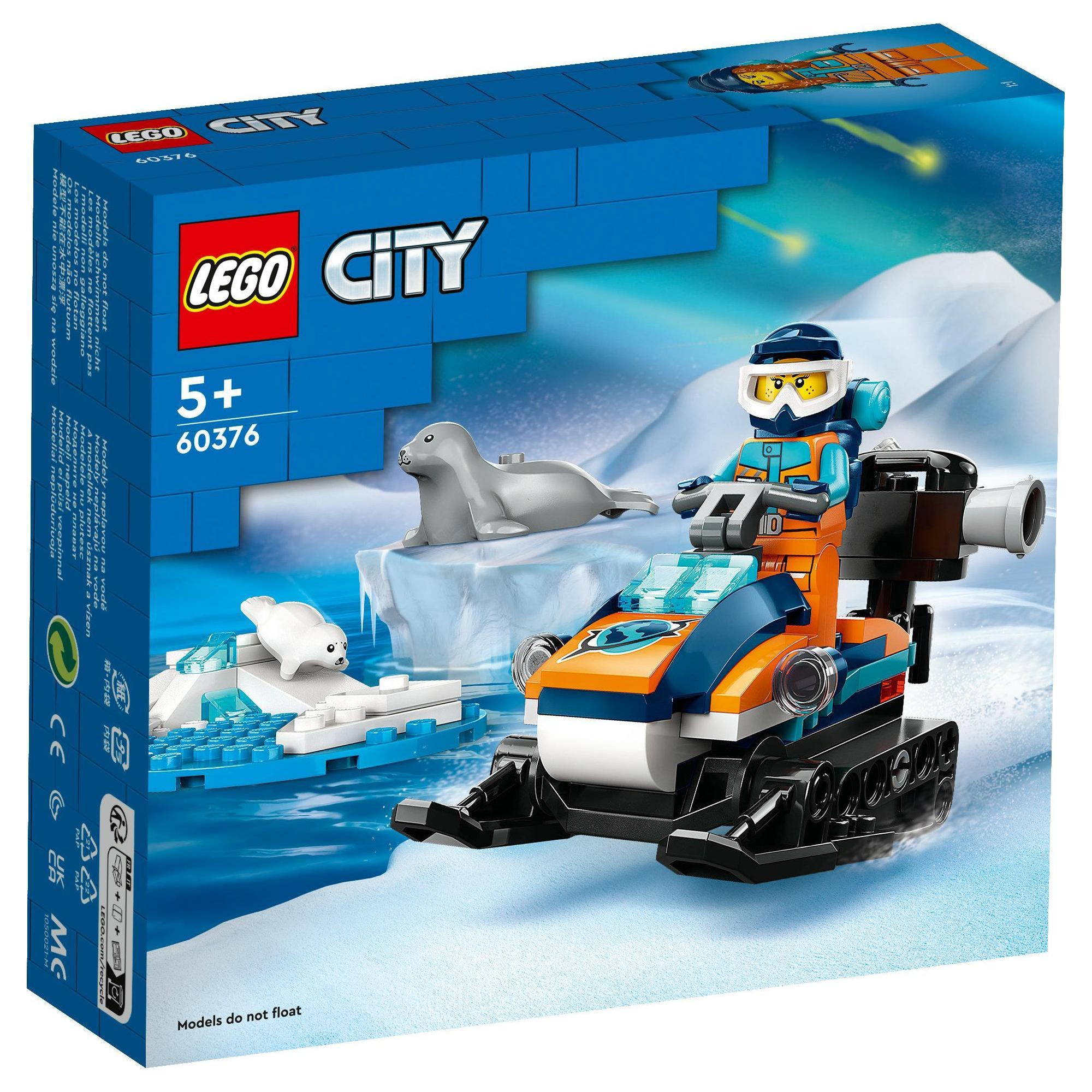 LEGO City 60376 Đồ chơi lắp ráp Xe trượt tuyết thám hiểm bắc cực (70 chi tiết)