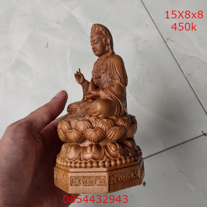Tượng phật Quan Âm cao 15 - 20 -30 cm