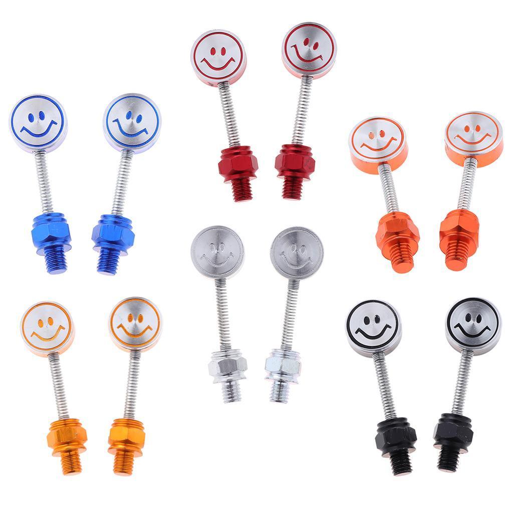 Motorcycle Decorative Parts Smiling Face Mirror Seat Screws Golden