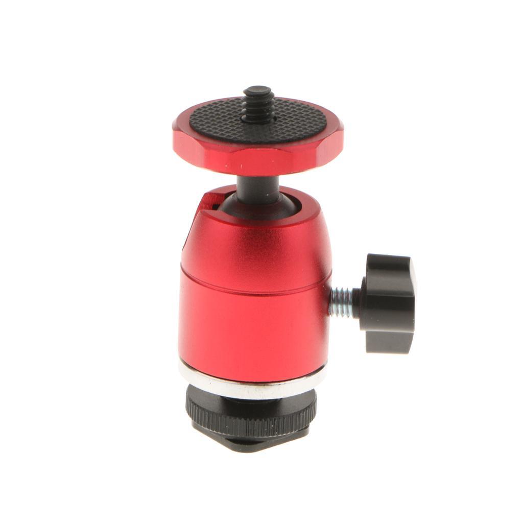 360° Swivel Mini Ball Head 1/4'' Screw Tripod Ball Head Stand Mount For DSLR