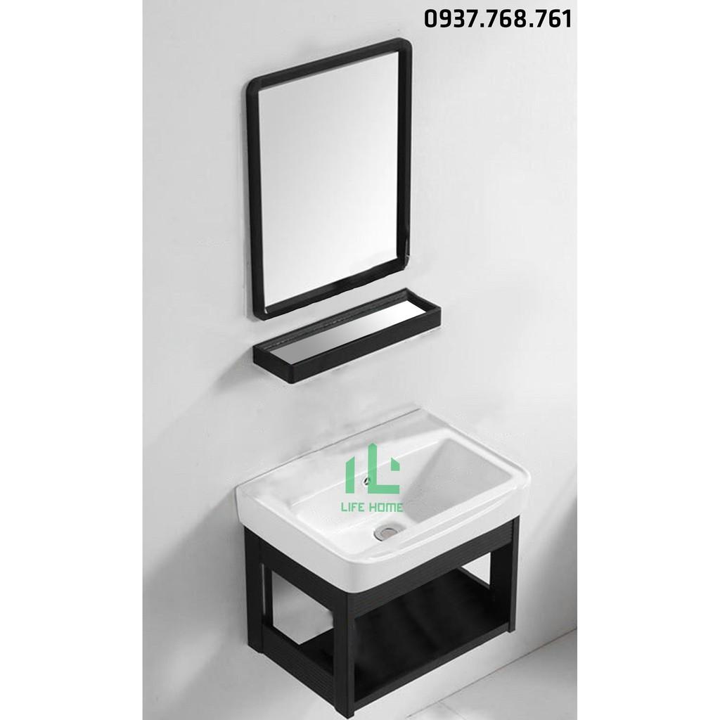 Bộ Lavabo Tủ Chậu Rửa Mặt Gương Mini Thiết Bị Vệ Sinh Phòng Tắm