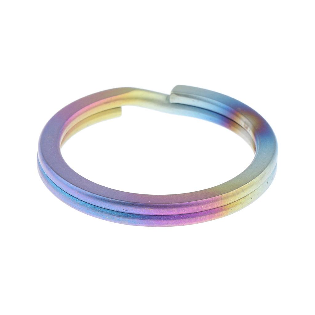 2xTitanium Key Ring Pocket Tool Mini Split Keychain Circle Clip Colorful 25mm