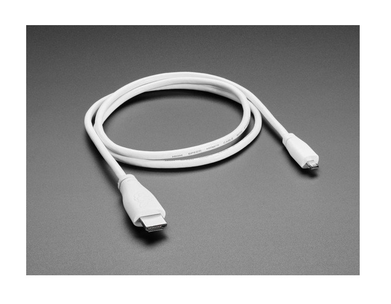 Cable chuyển microHDMI to HDMI Official dành cho Raspberry Pi 4 - Hàng Chính Hãng