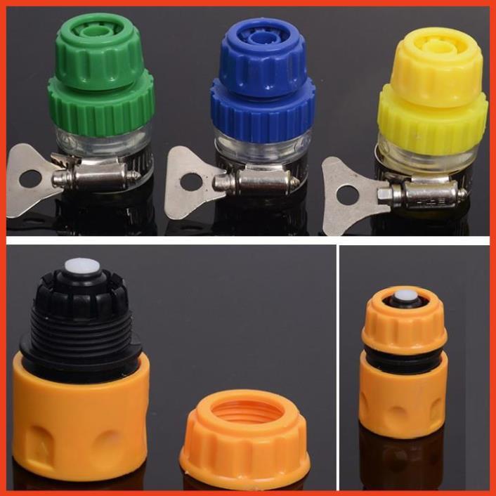 Bộ dây vòi xịt nước rửa xe, tưới cây . tăng áp 3 lần, loại 7m, 10m 206701-3 đầu đồng, cút,nối nhựa vàng