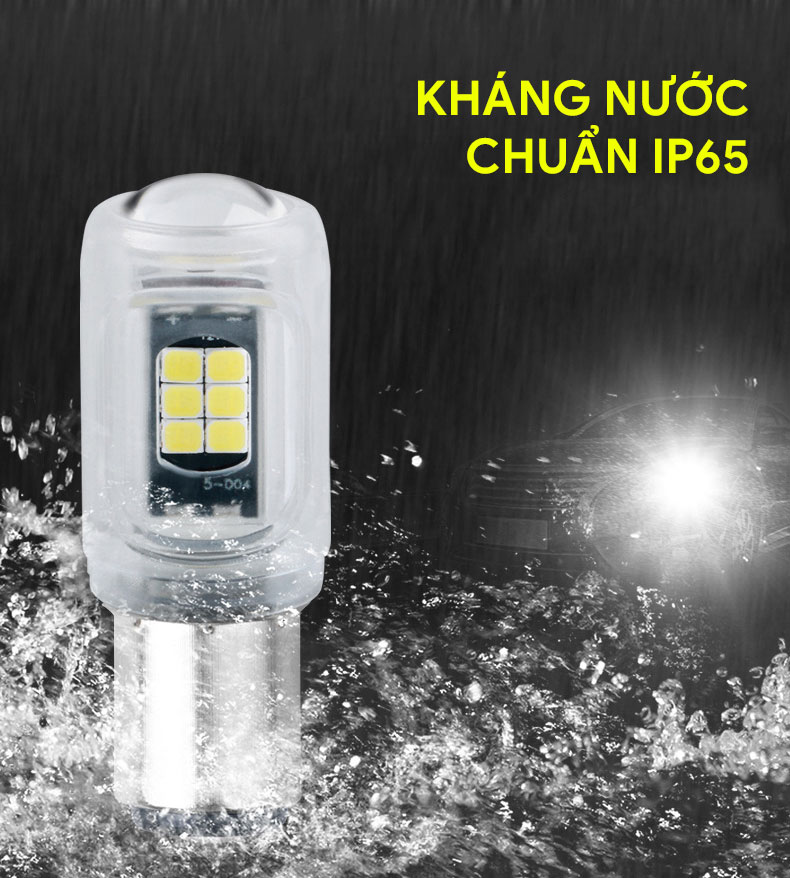 Đèn hậu, báo rẽ LED T20 7440 + chớp F1 chip 3030 1153030-16