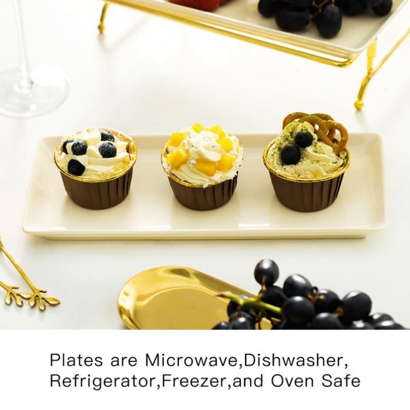 3 Tier Rectangular Serving Platter Stand Set for Food Display Party Dessert