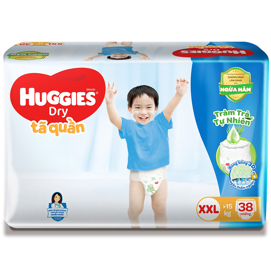 Tã Quần Huggies Dry Tràm Trà Tự Nhiên Gói Đại