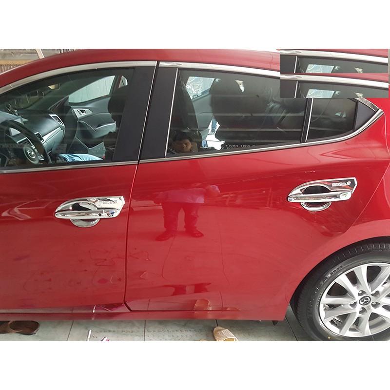 Ốp tay +hõm xe MAZDA 3 2015 đến 2019 mạ crom cao cấp
