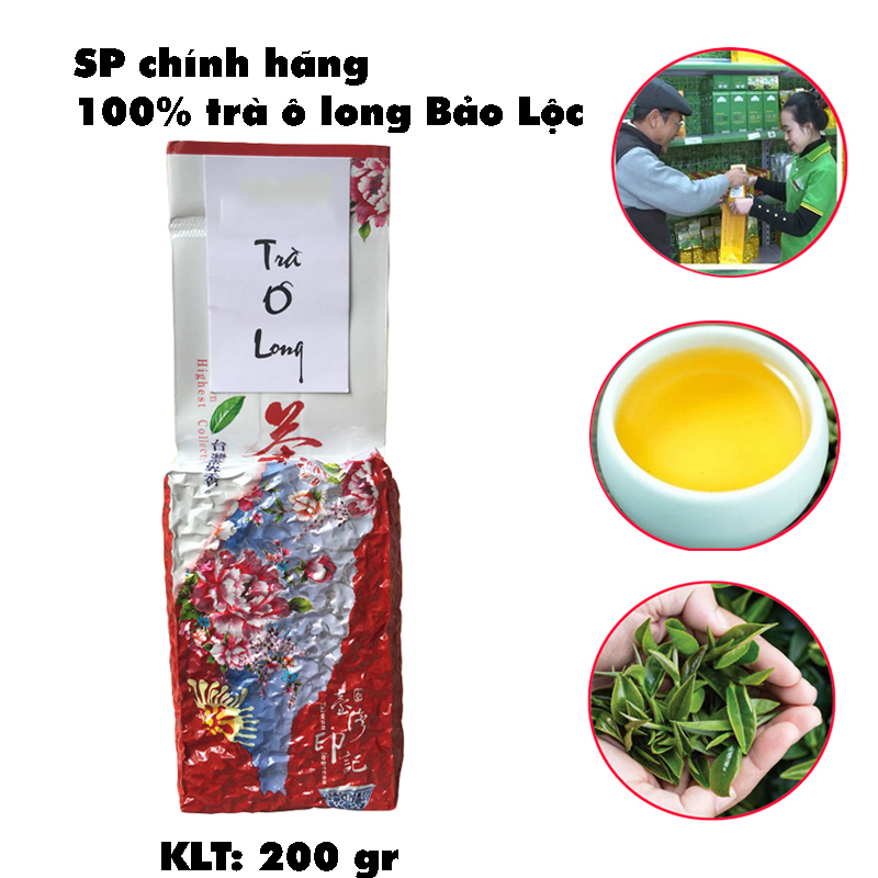 Trà Ô Long thượng hạng 200 gram - Trà Olong hương sữa đặc biệt cao cấp Tân Cương Xanh, trà olong vụ xuân ngon, nước xanh hậu ngọt sâu