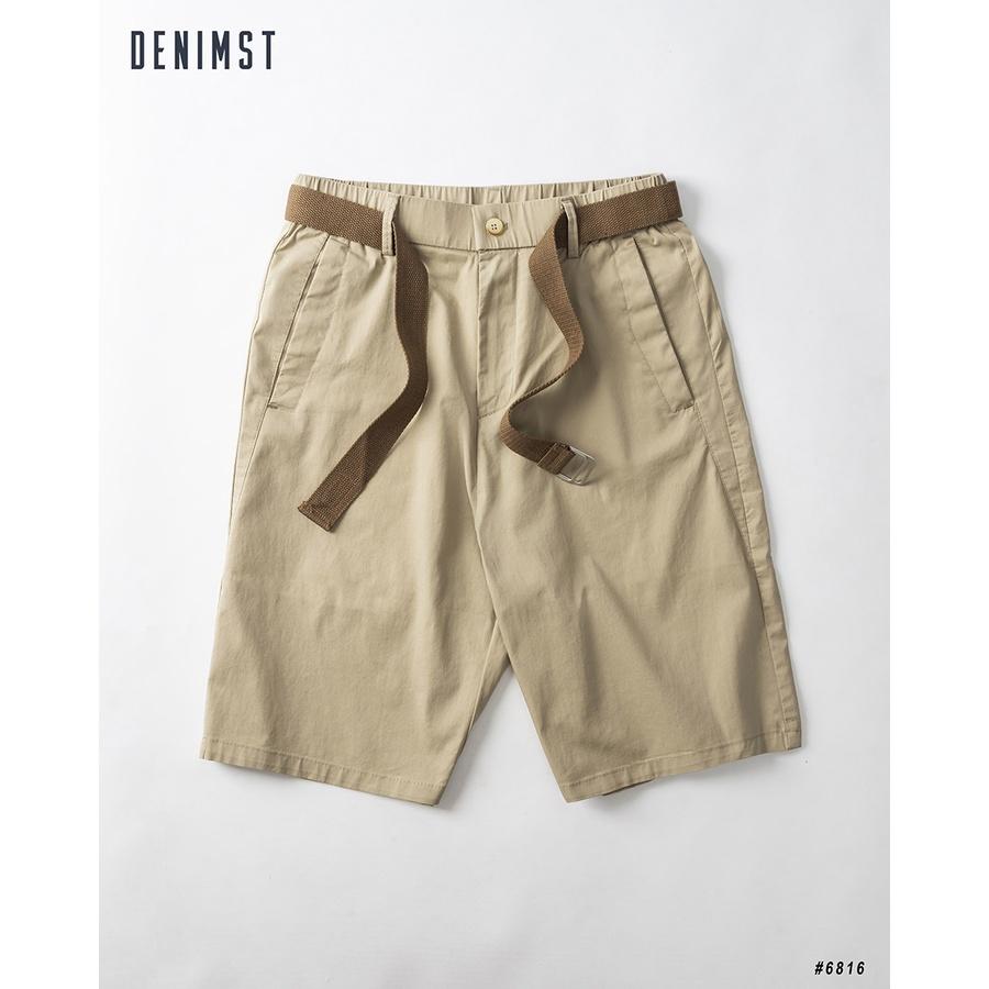 Quần Short Nam Cao Cấp DENIMST 6816 Chất Liệu Kaki, Dáng Suông