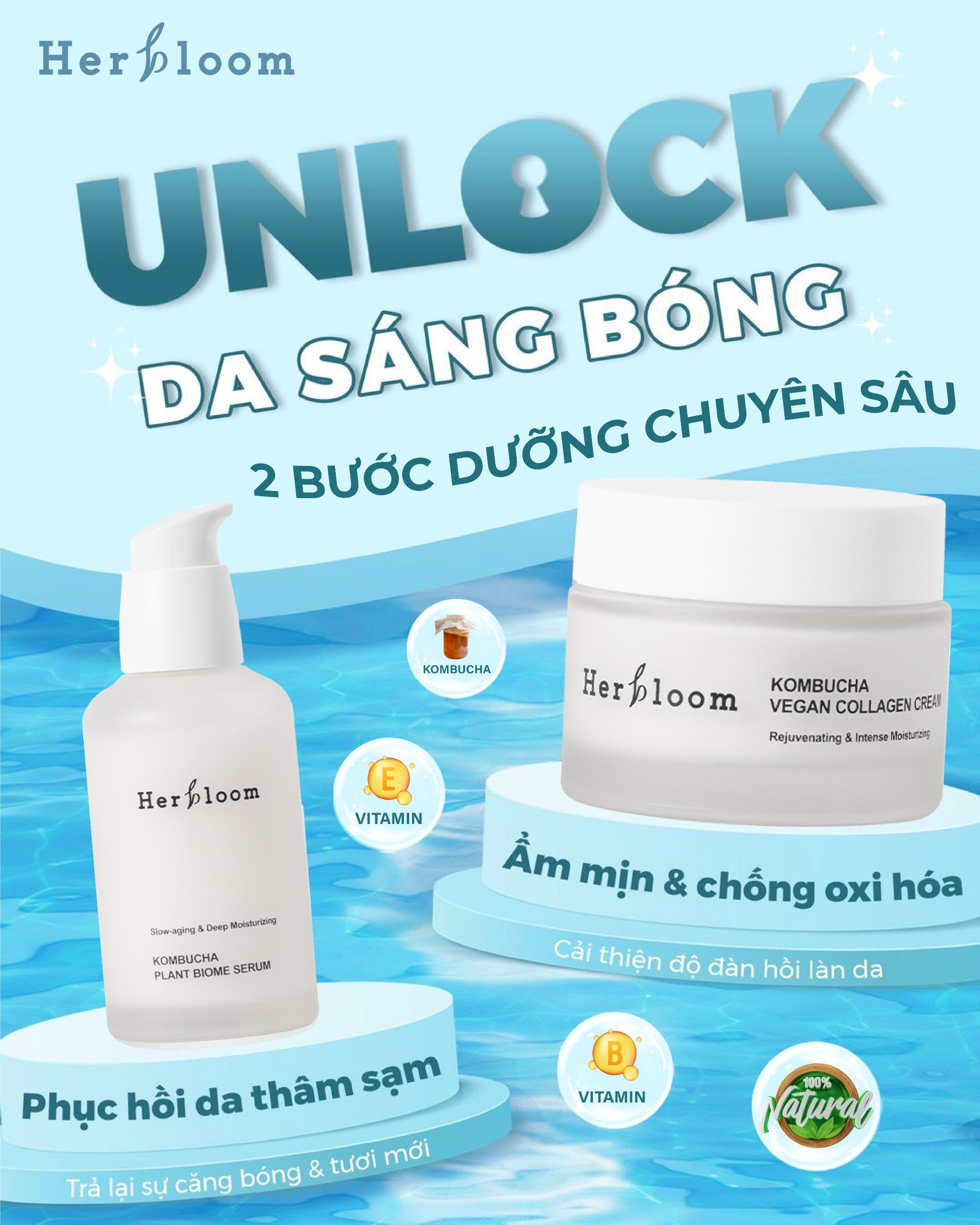 Serum Herbloom Chiết Xuất Thực Vật Hữu Cơ Kombucha Plant Biome 50ML