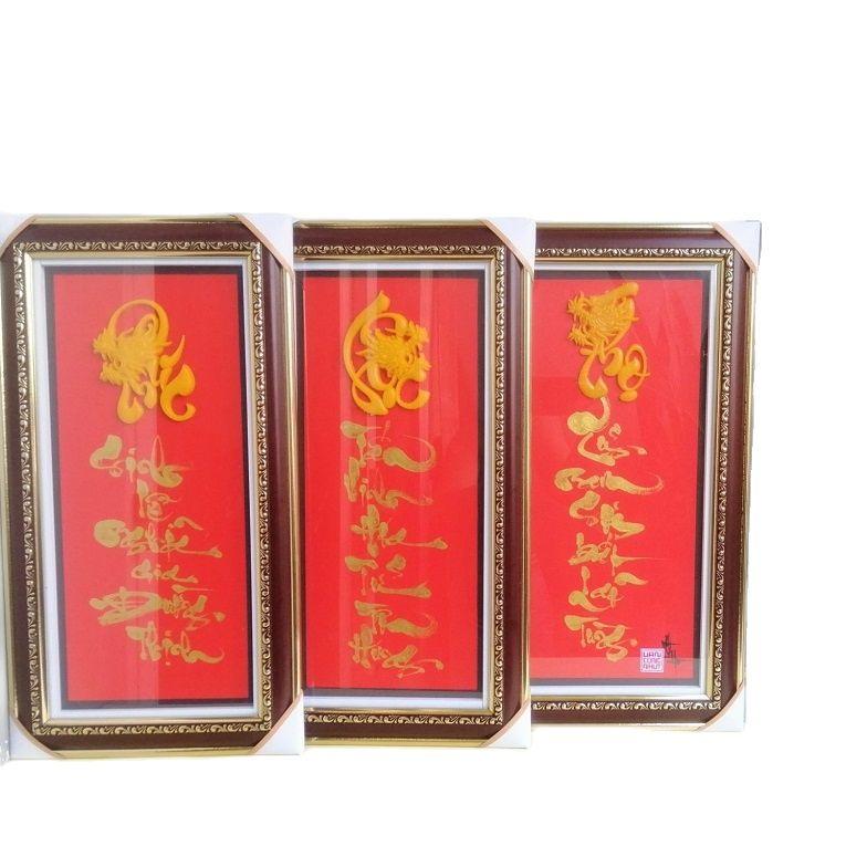 Bộ 3 tranh thư pháp PHÚC LỘC THỌ. Quà tặng mừng tân gia, khai trương