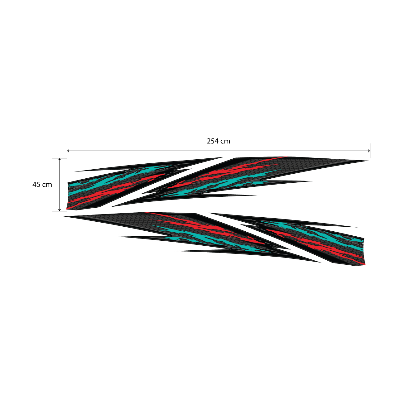 Tem xe thiết kế, decal dán sườn dành cho xe Suzuki, xe Mazda, tem xe oto WRAP 72, KT 254x45cm