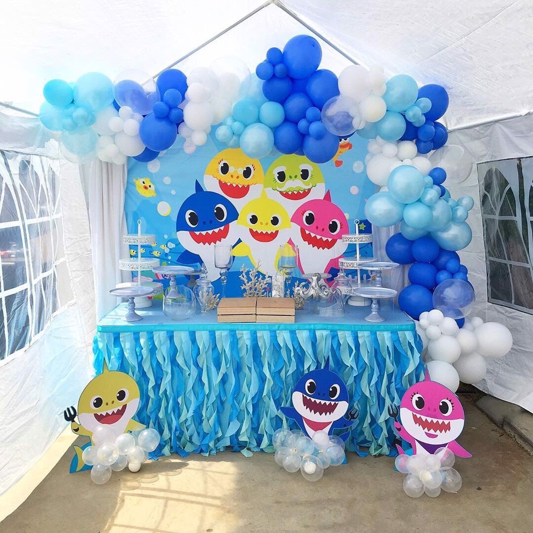 Set bong bóng trang trí sinh nhật - Baby shark balloon set tcl41