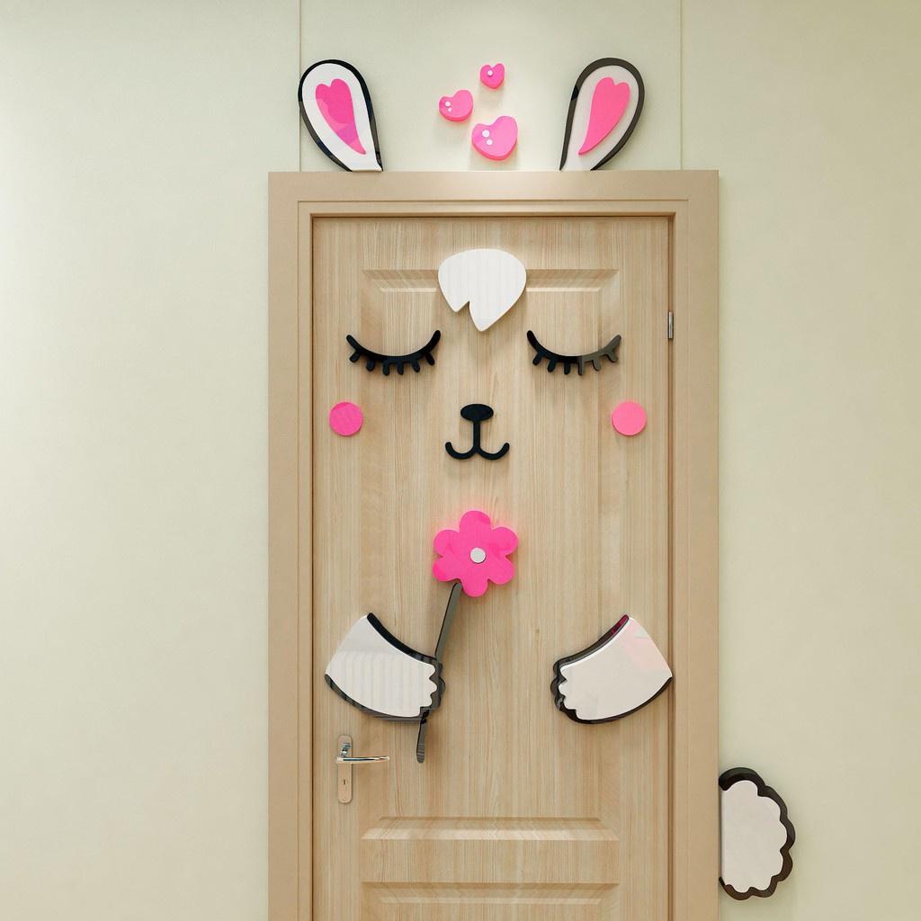 Tranh dán tường mica 3d decor khổ lớn trang trí cửa trang trí mầm non, mẫu giáo, phòng cho bé