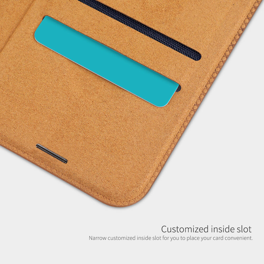 Bao da Leather cho iPhone 12 Pro Max  hiệu Nillkin Qin  - Hàng chính hãng
