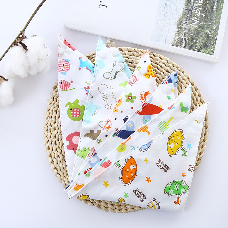 Khăn Tam Giác, Khăn Quàng Cổ, Khăn Yếm Cotton Cao Cấp -Tặng Khẩu Trang