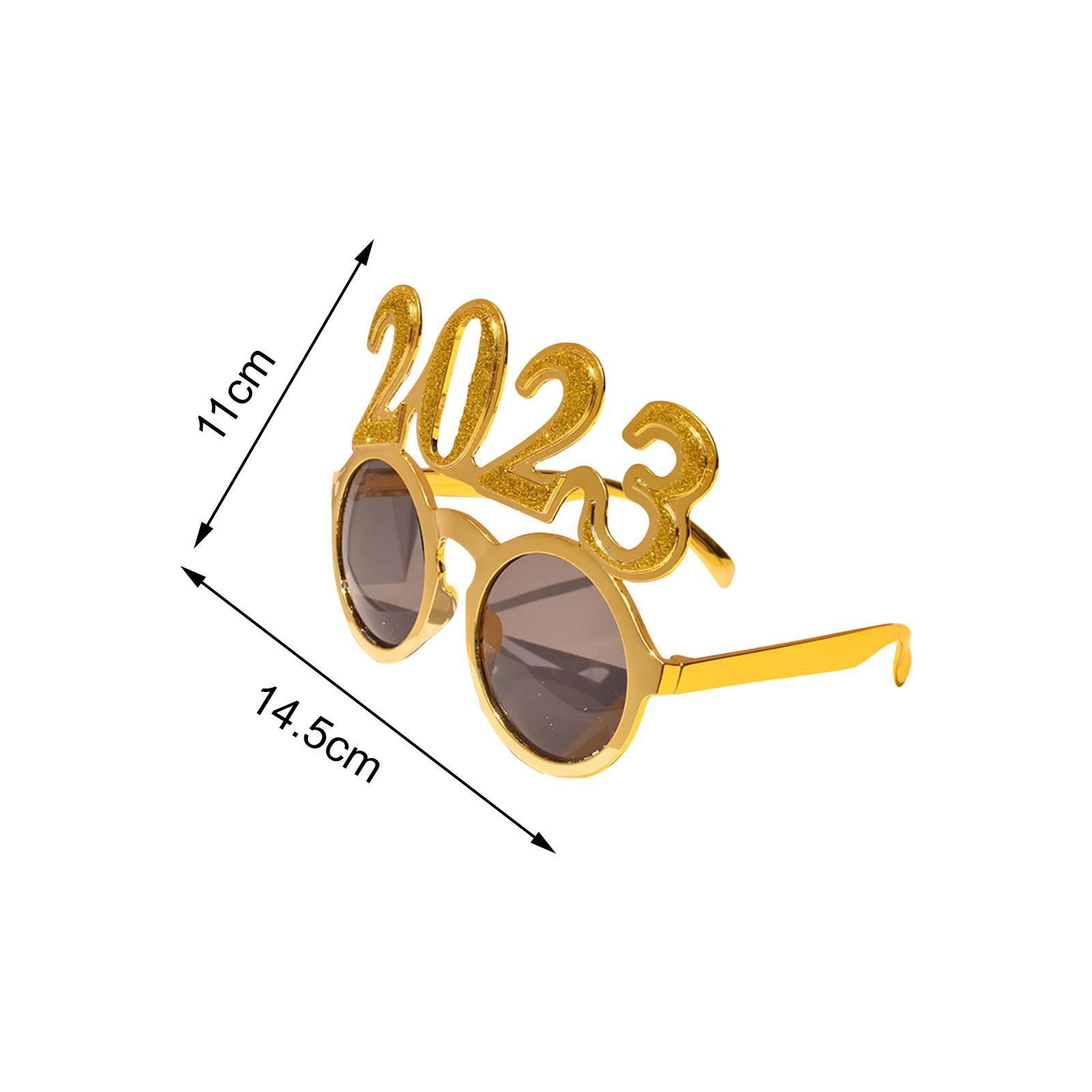 New Year Photo Glasses Photo Prop Eve Party Supplies 2023 Glasses Frame for Adults