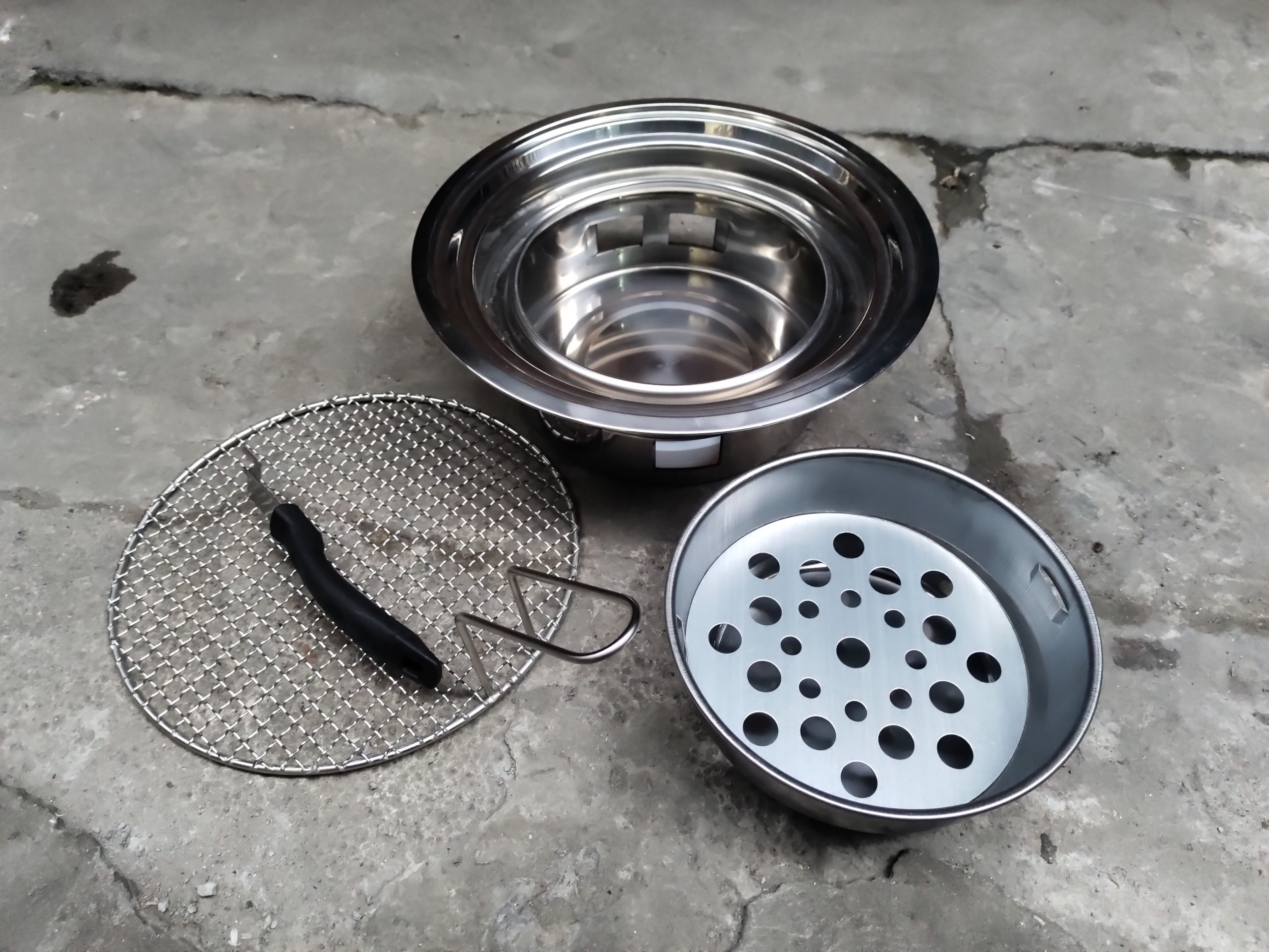 Bếp nướng than hoa đặt bàn inox giá rẻ