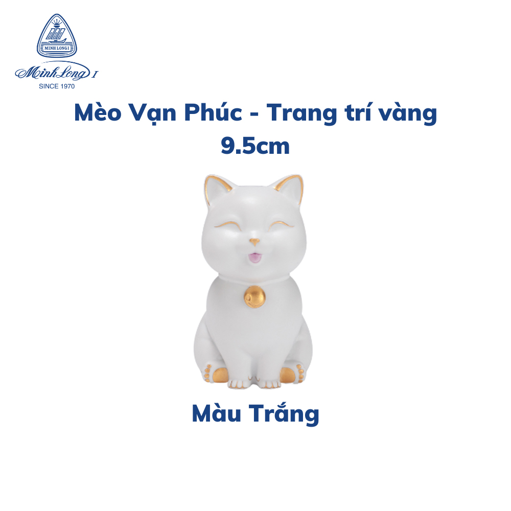 (Combo 3) Combo Như Ý Mèo Vạn Phúc Trang Trí vàng 9.5 cm - Khay mứt Hoa Mai Phú Quý