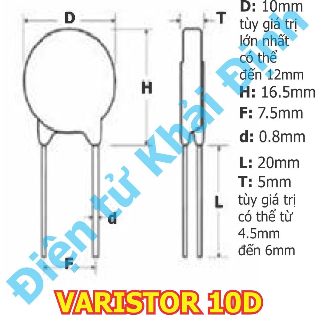 20 con TỤ CHỐNG SÉT, VARISTOR 10MM 10D221 kde5111