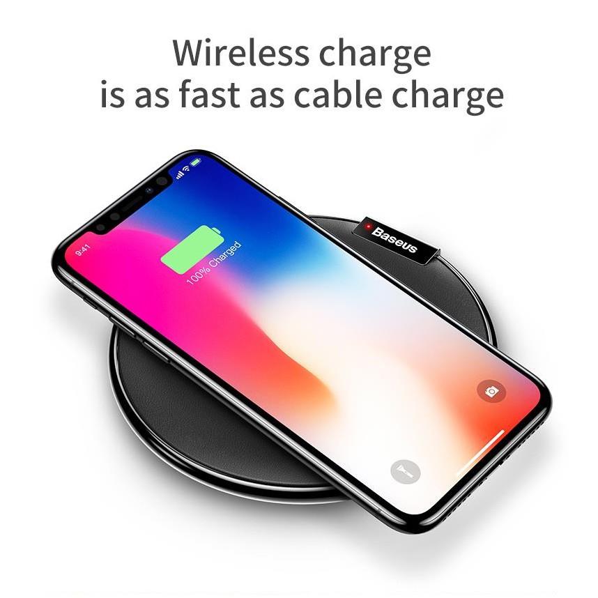 Đế sạc nhanh không dây chuẩn Qi để bàn iX desktop wireless charger hãng Baseus