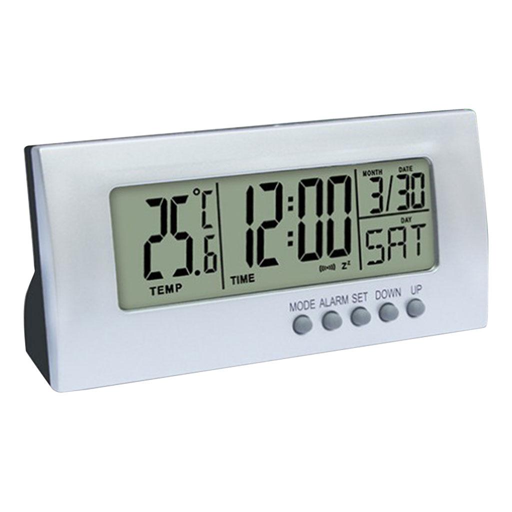 2xMultifunctional LED Digital Alarm Clock Thermometer Thermometer Temp