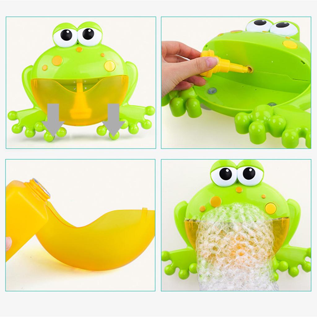 Baby Kids Music Bath Bubble Maker Machine Crab Đồ Chơi Tự động