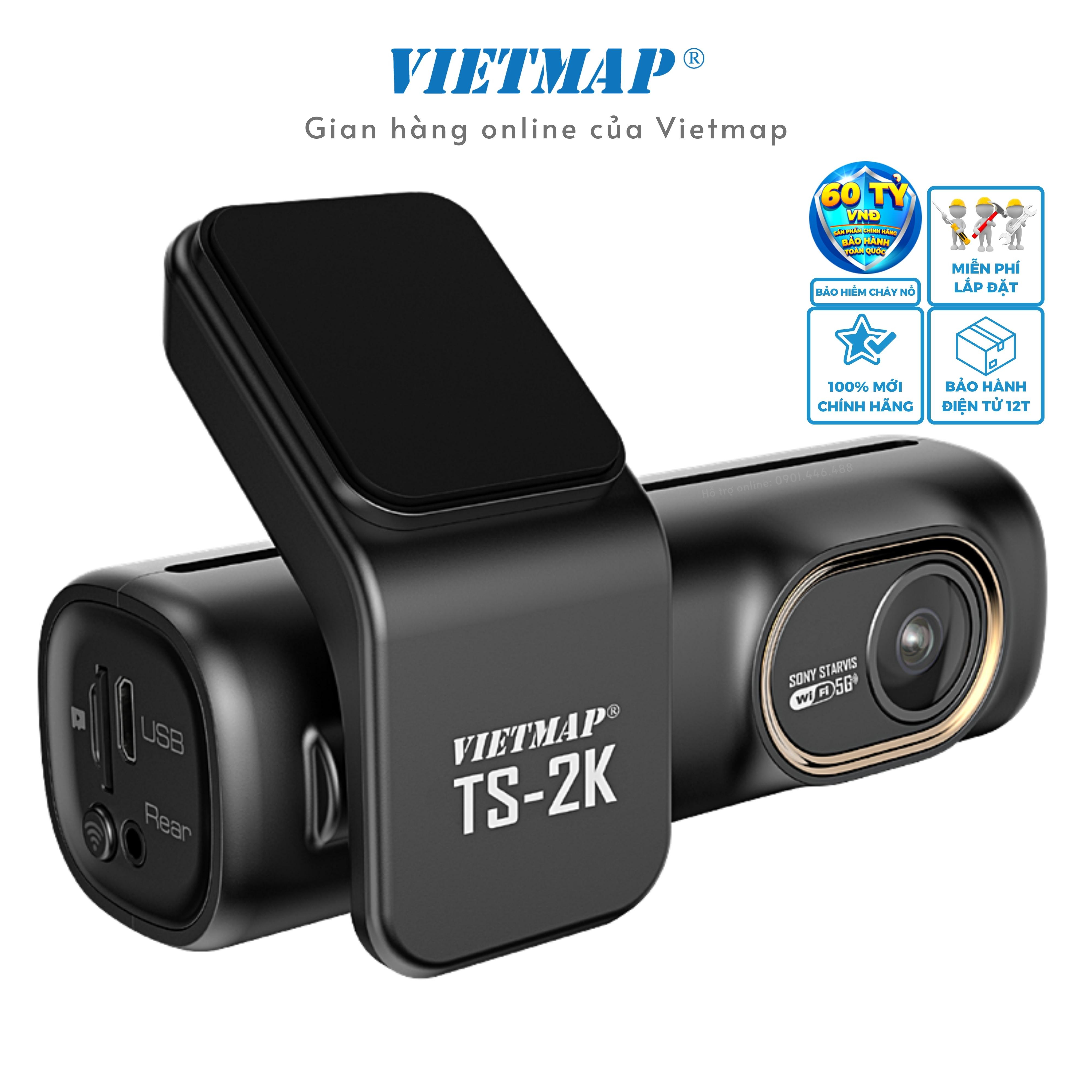 Vietmap TS-2K - Camera hành trình Cảnh báo biển báo dành cho ô tô / Camera giao thông bằng giọng nói - Hàng Chính Hãng