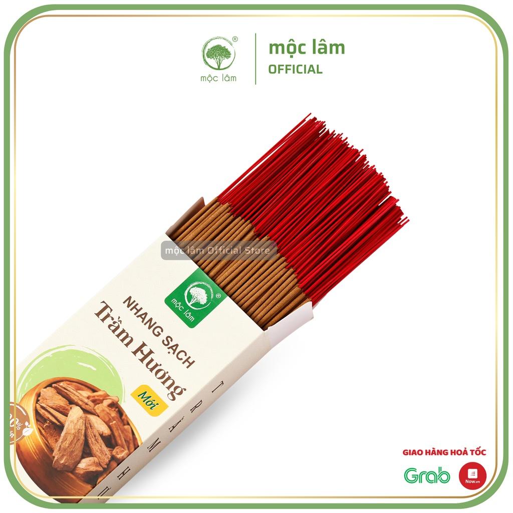 Nhang Trầm Hương MỘC LÂM 38cm 400cây, Nhang Sạch Ít Khói Ít Tàn, Hương Dịu Nhẹ, Nhang Phòng Máy Lạnh