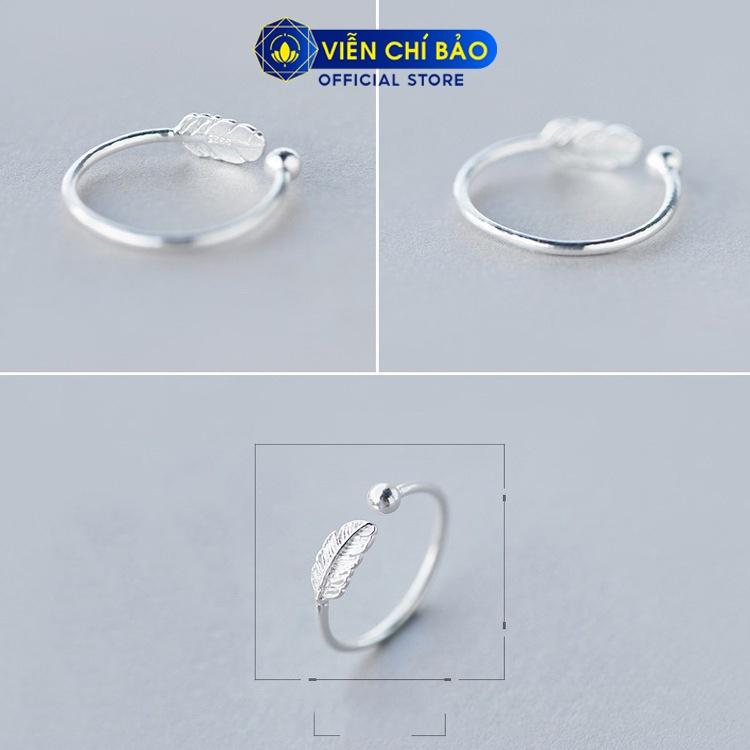Nhẫn bạc nữ lông vũ loại nhỏ chất liệu bạc 925 thời trang phụ kiện trang sức nữ thương hiệu Viễn Chí Bảo N400129