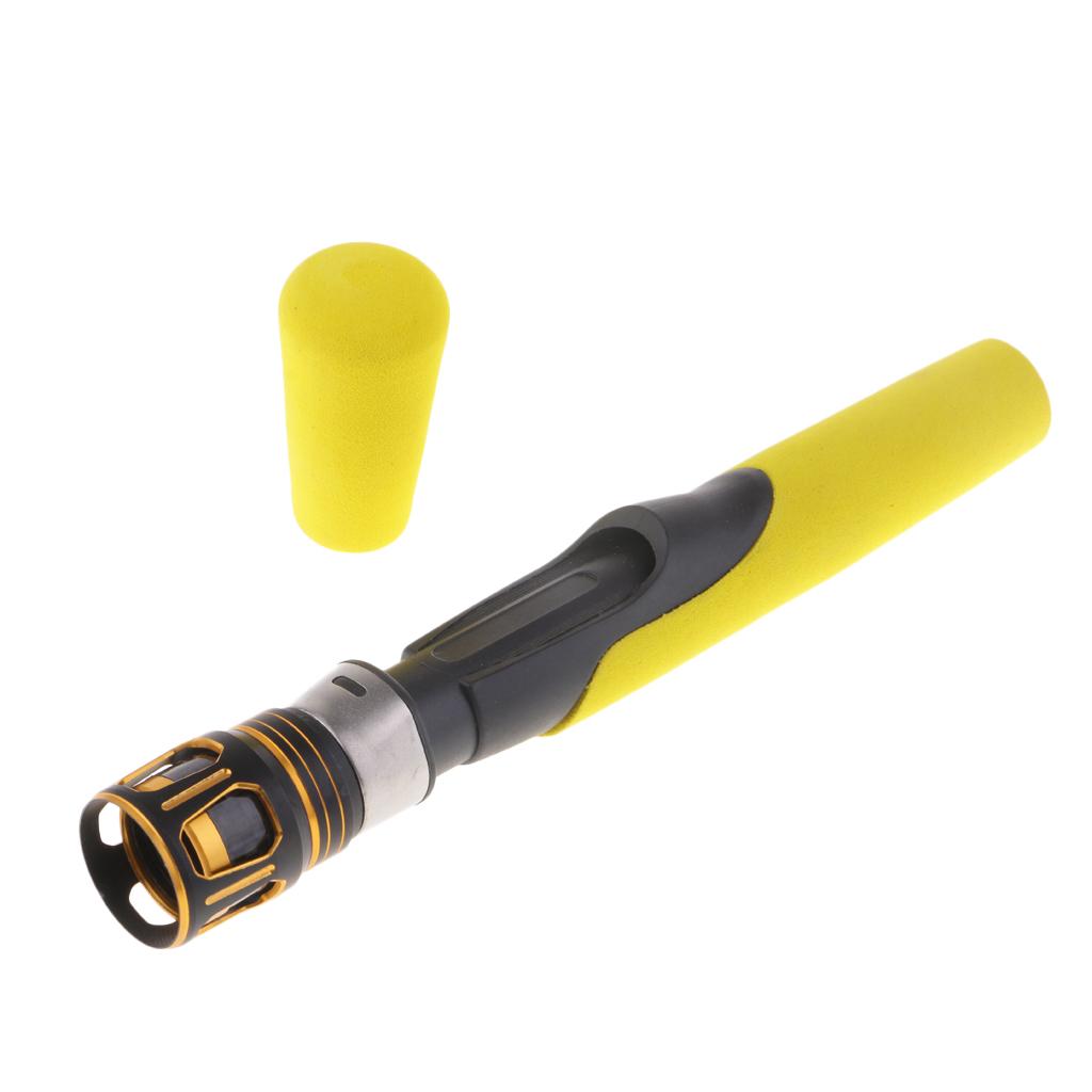 EVA Handle Split Grip Spinning Fishing Reel Seat for Rod Building DIY Yellow