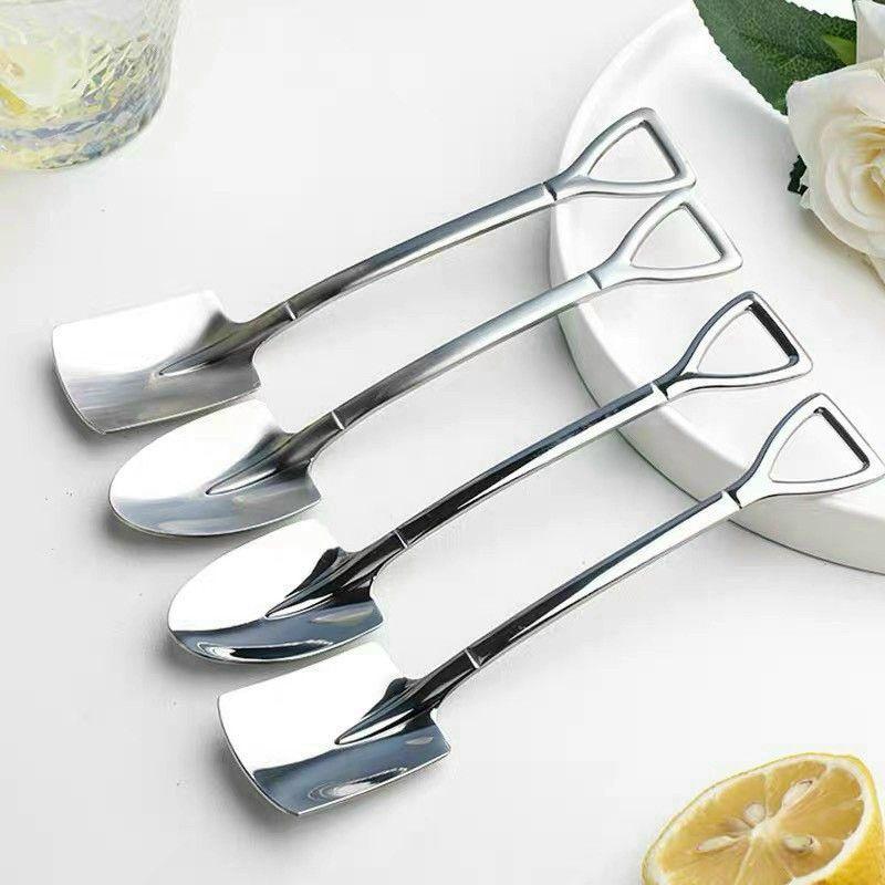 SÉT 4 THÌA HÌNH XẺNG INOX CAO CẤP