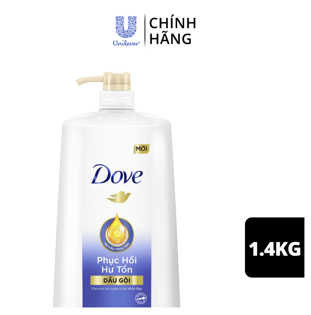 Dầu gội Dove Phục hồi hư tổn Với Công nghệ Định vị Hư tổn giúp tóc suôn mượt khỏe đẹp 1.4 KG