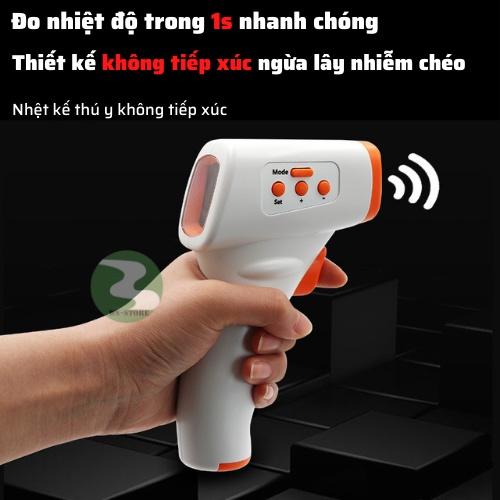 Nhiệt kế điện tử hồng ngoại 1s ra kết quả dùng trong thú y