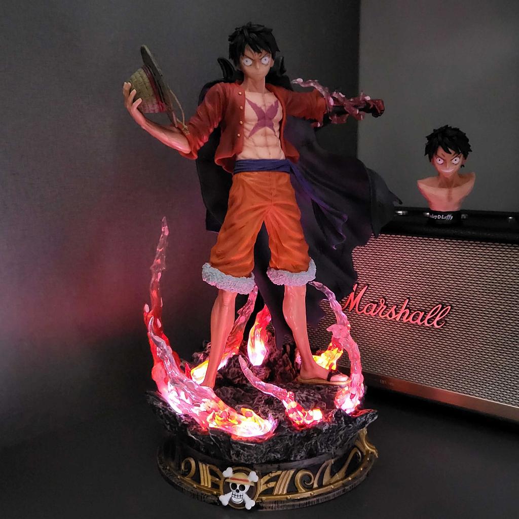 Mô hình Luffy tứ hoàng 2 đầu 37 cm có LED