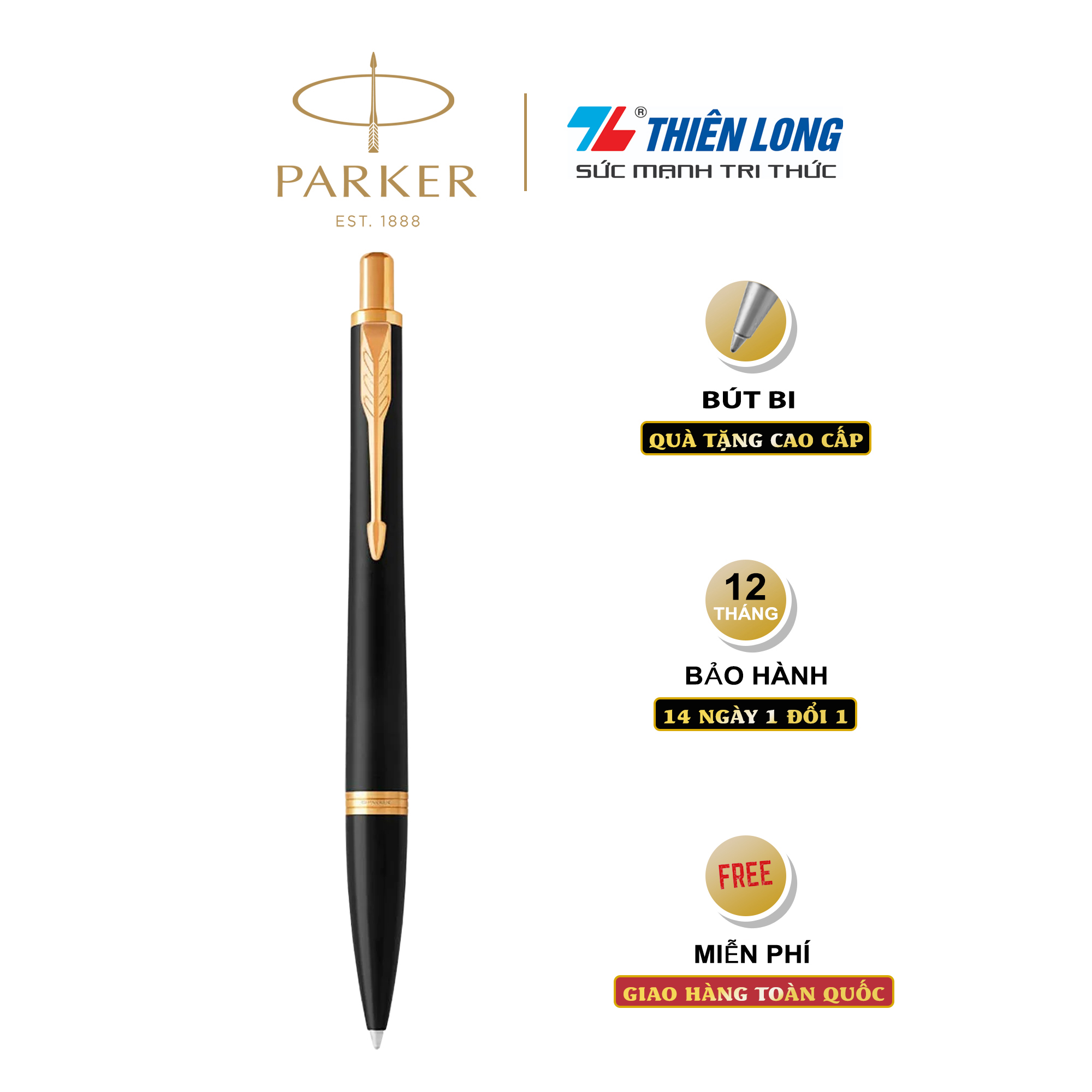 Bút bi cao cấp Parker Urban Đ-Muted Black GT TB4-1975453