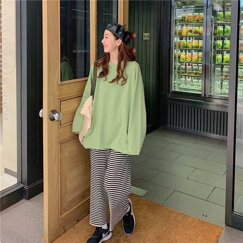 Áo Thun Tay Dài Trơn Basic XANH VỎ ĐẬU Thu Đông Unisex