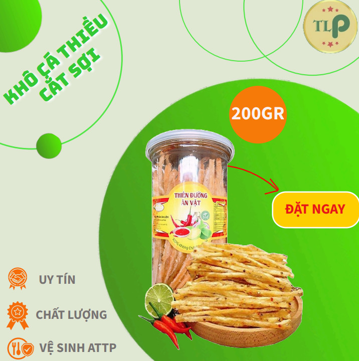 200G KHÔ CÁ THIỀU CẮT SỢI TẨM GIA VỊ SỢI DAI DAI THƠM NGON TÂN LỘC PHÁT