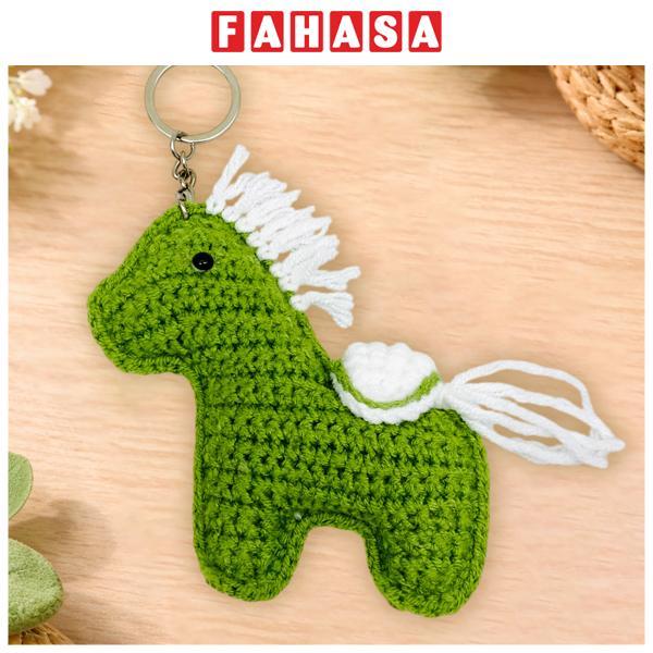 Móc Khoá Len Ngựa Pony - Màu Xanh Lá