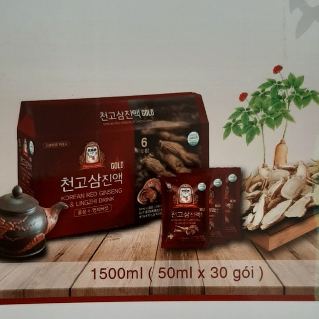 Thực phẩm tốt cho sức khỏe: Nước Uống tinh chất Nhân Sâm CHEONGO Gold Hộp 30 gói x 50ml